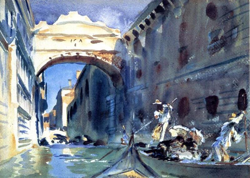 Pont des Soupirs John Singer Sargent aquarelle Peintures à l'huile